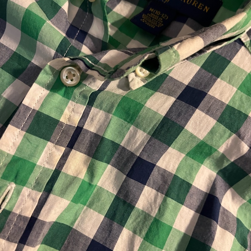 Boys long sleeve Ralph Lauren button up. Size 10-12 boys medium